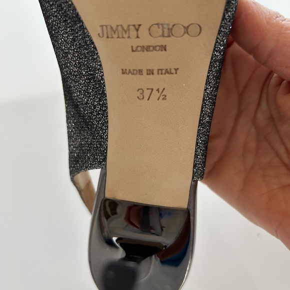 Jimmy Choo Lame glitter dress shoes. Women's size 7.5 (37.5) - Picture 9 of 10